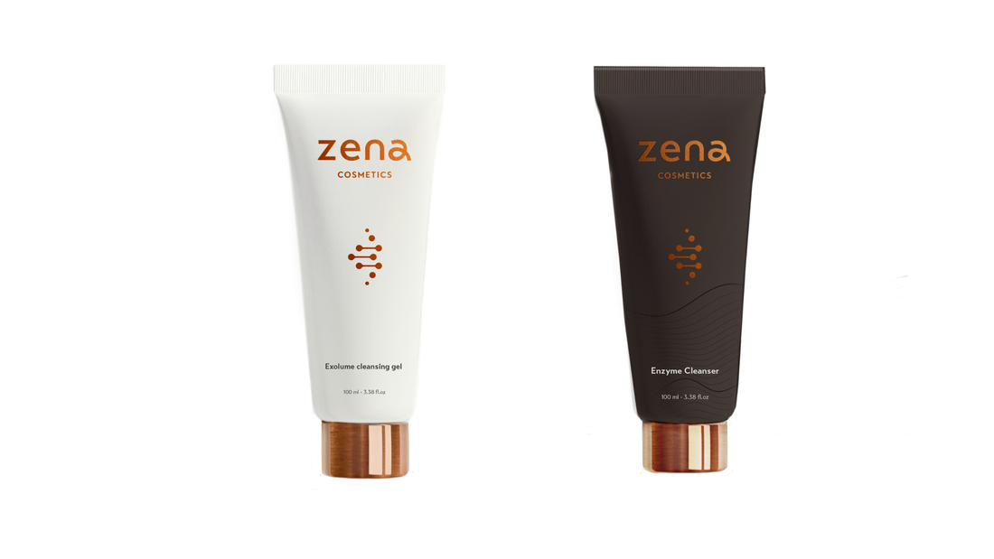 EXOLUME Cleansing Foam and Enzyme Cleanser by ZENA Cosmetics
