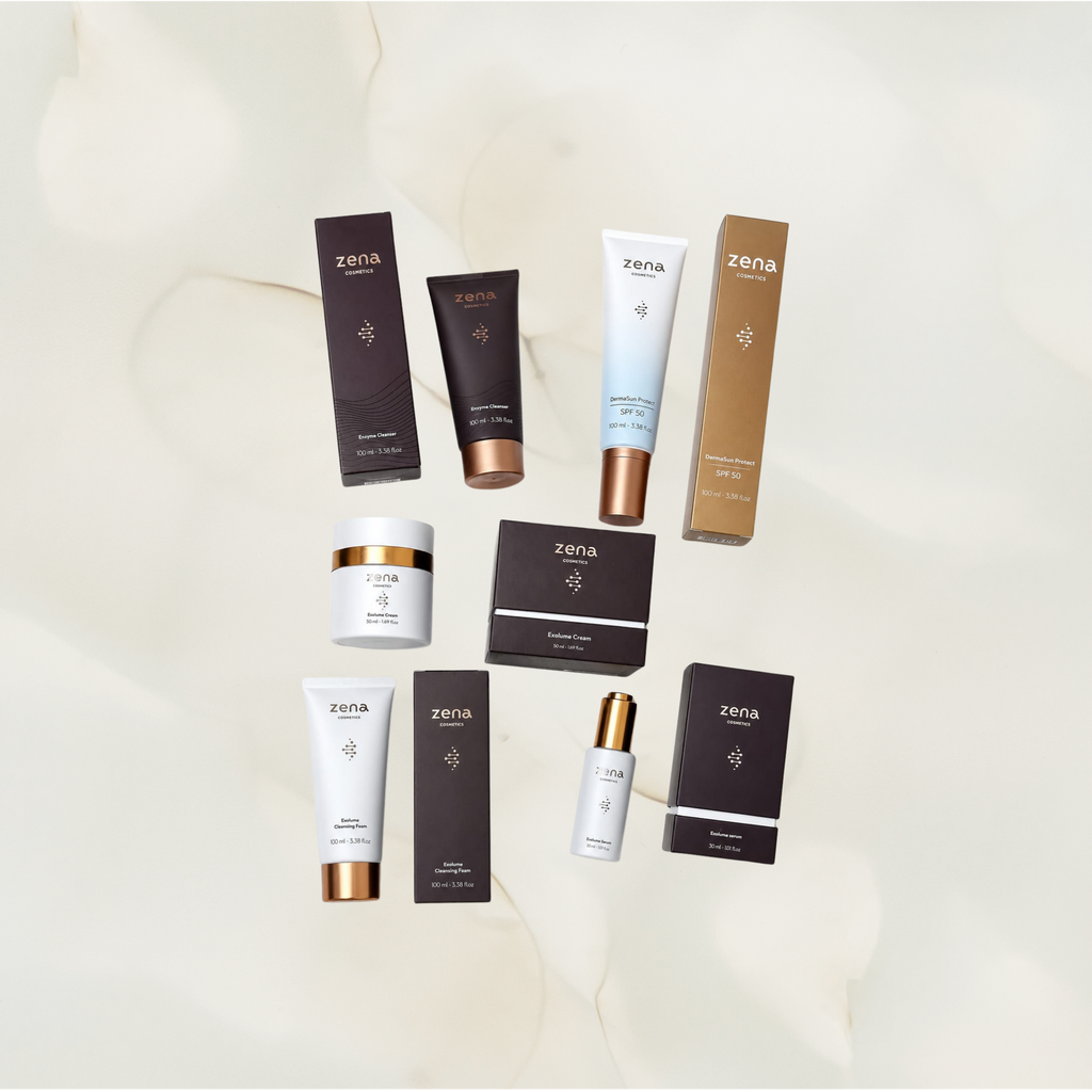 EXOLUME Complete Skin Longevity System five-product routine