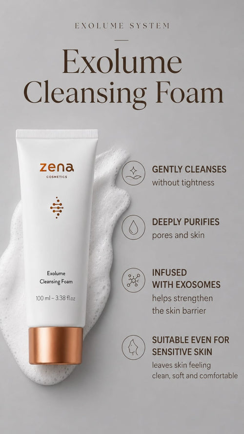 EXOLUME Cleansing Foam bottle and packaging