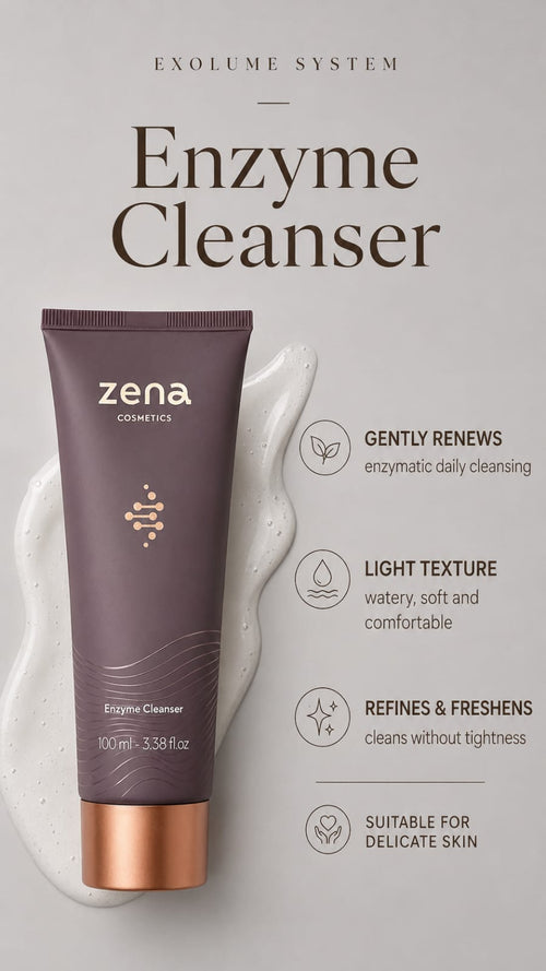 EXOLUME Enzyme Cleanser Step 2 Renew in the complete routine